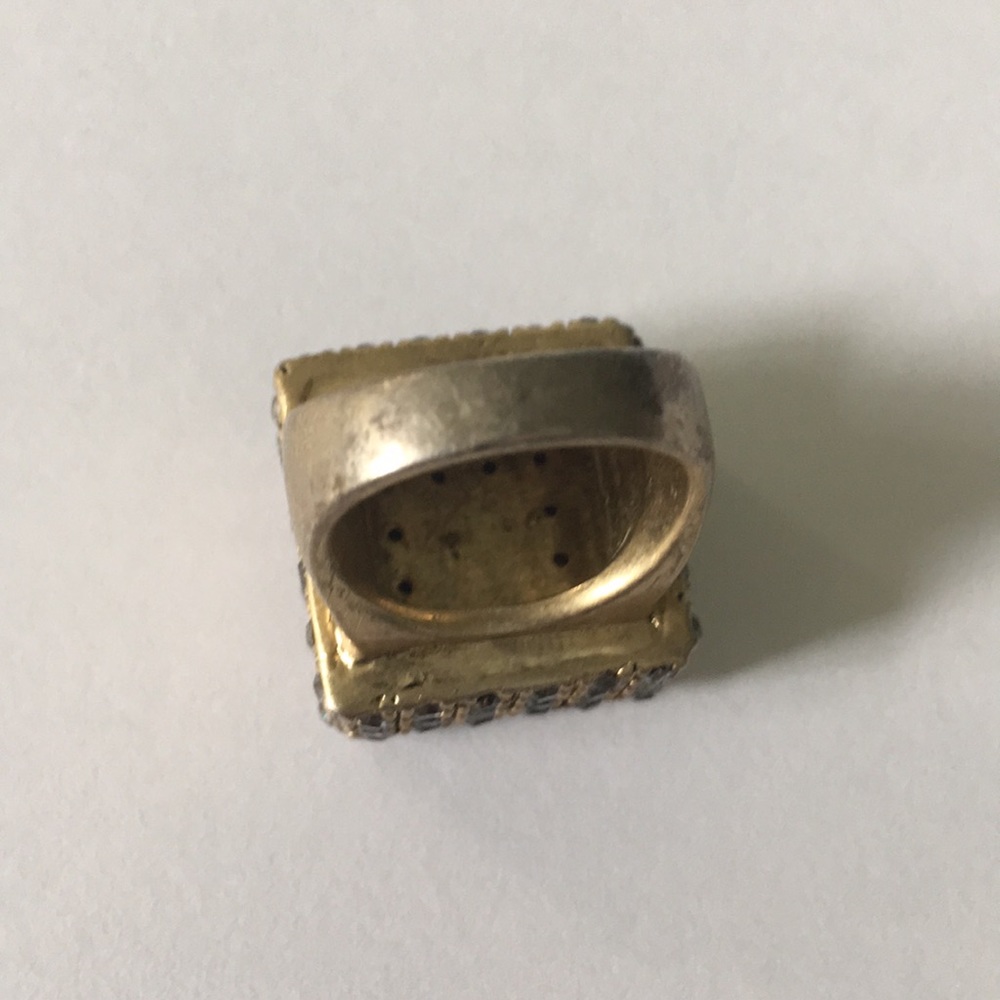 Lia Sophia Cubist Heavy Stone Encrusted Ring 7 - Picture 5 of 7